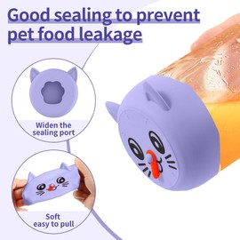 3 Pack Silicone Can Covers for Dog and Cat Food Universal Multi-Size Airtight Seal Easy Clean Dishwasher High Temperature Resistant Fits Most Standard Cans (Purple + Orange + Green)