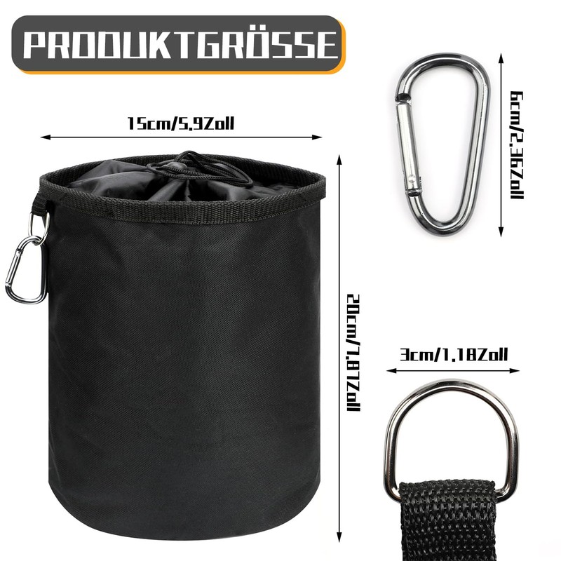 Hanging Clothes Peg Bag, 15 x 20 cm, Black Clothes