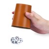 Leather Dice Cup Set, 5 Black Dice Cups + 25