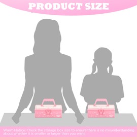 Funtopia Plastic Art Box for Kids, Multi-Purpose Portable Storage Box/Sewing/Tools Organizer for Kids' Toys, Craft and Art, School, Office Supply - Pink