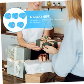 minkissy 5rolls Neck Wrap Blue Duct Tape Wrist Tape Barber Equipment Grip Tape Barber Brush Neck Duster Bat Tape Neck Strip Hairstylist Apron Balayage Board Barber Tape para Scissors Paper