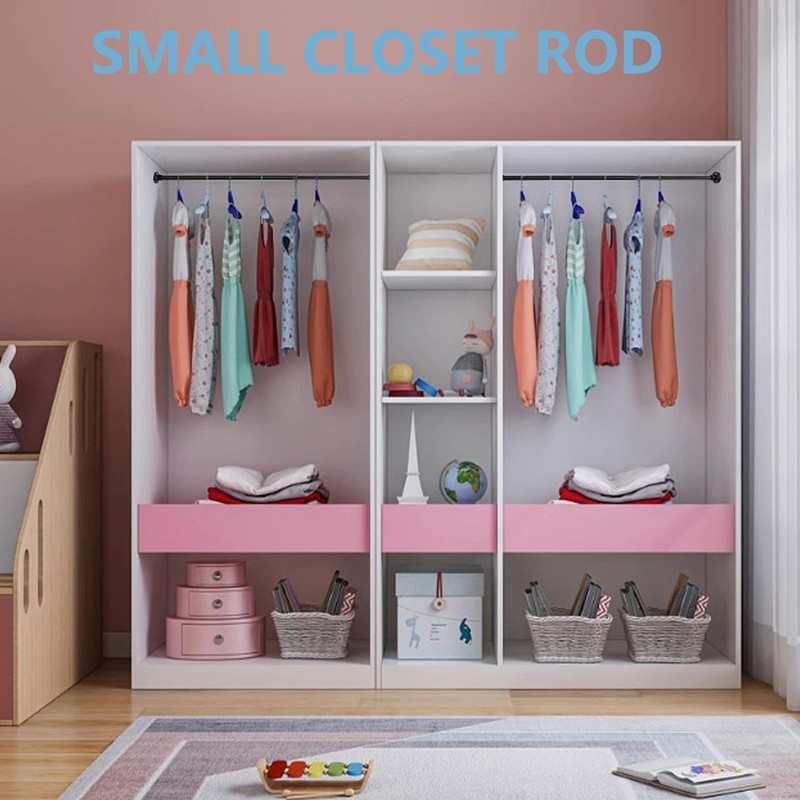 TYRON Mini Thin Closet Rod for Hanging Clothes, 1/2" Diameter,12