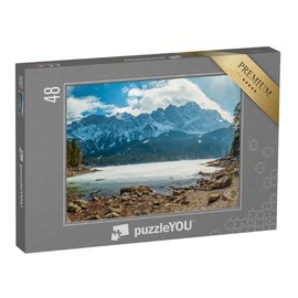 puzzleYOU: Puzzle 48 Pieces "Winter View on the Zugspitze, Germany"