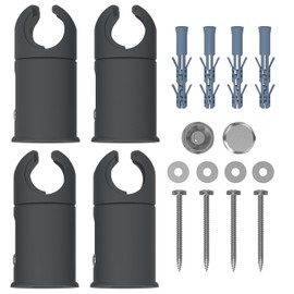 Clamp Brackets for Heated Towel Rail Radiators Flat & Curved (Anthracite, 22mm Tube Width)