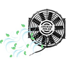 Amtrak Solar 12" Powerful Attic Exhaust Fan - USA-Made Solar Ventilator with Plug & Play Design - Whisper-Quiet Cooling for Homes, Garages, Greenhouses, RVs - Moisture Protection - (Fan Only)