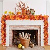 6 Pack 5.8Ft/Piece Fall Leaves Maple Leaf Garland for Mantle