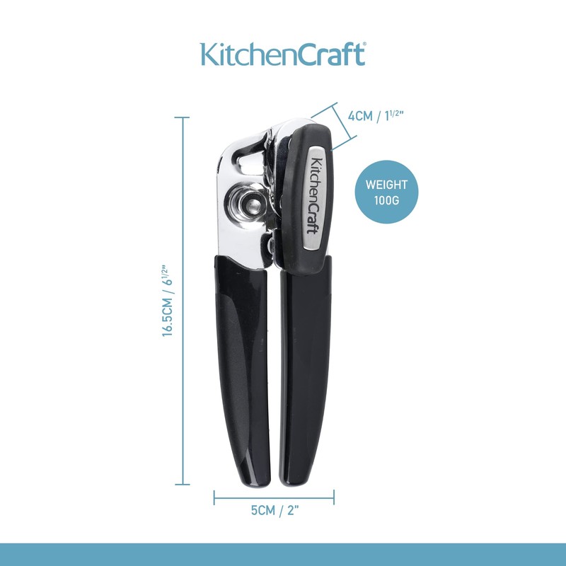 KitchenCraft Can Opener, Stainless Steel, 16.5cm (6.5"), Carded