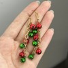 Cute Jingle Bell Xmas Drop Dangle Studs Earrings for Women
