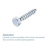 sourcing map Hex Lag Screws, M6 x 30mm Carbon Steel