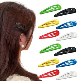 ヘアピン 可愛い パッチン留め カラフル ヘアクリップ セット 前髪 髪留め スリーピン ヘアアクセサリー(くすみカラー12個)