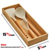 wobivcs Bamboo Drawer Organizer,16" Utensil Organizer for Kitchen, Bamboo Storage