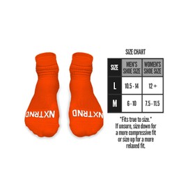 3 Pairs Nxtrnd Quarter Socks for Men & Boys, Padded Athletic Socks for Football (Orange, L/XL)