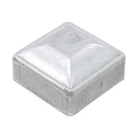 Plum Fittings 2" x 2" Square Pressed Steel Dome Caps Galvanized Steel (10 Pack)