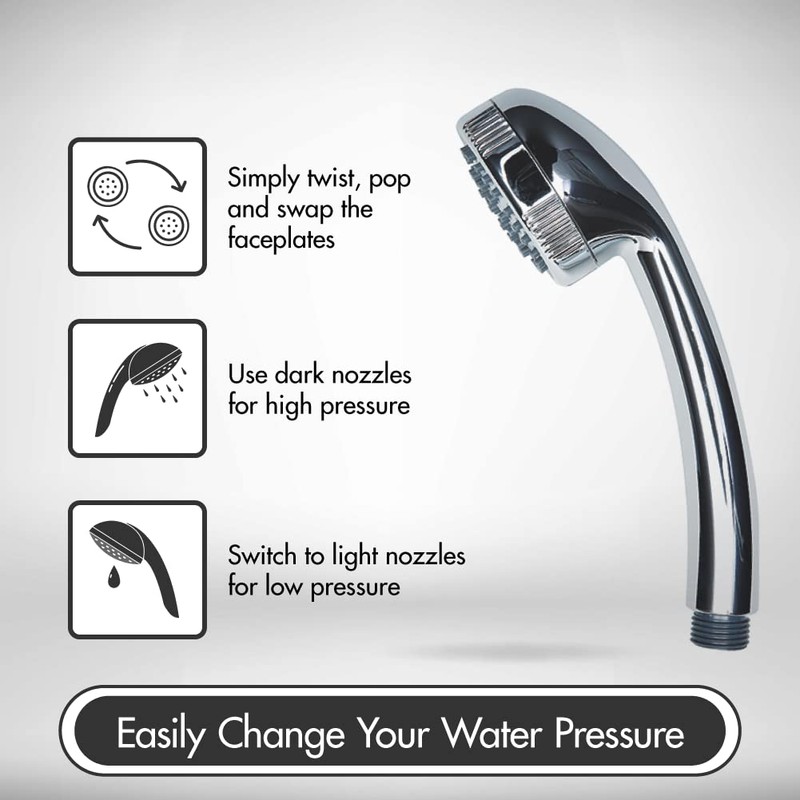 AQUALONA® Aquaspray Handheld Shower Head - Rub Clean Technology -