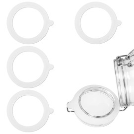 TEOZBLU Pack of 4 Replacement Preserving Jars Seals, Preserving Rings, Weck Rings, Leak-Proof Sealing Ring for Preserving Jars, Replacement Preserving Rings, Silica for Weck Jars, 55 mm