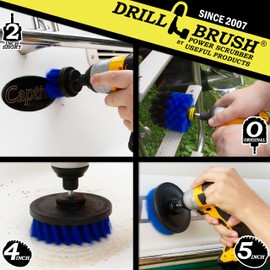 Boat Brush Scrubbing Accessories - Aquatic Cleaning Supplies - Boat Hull Cleaning Brush Set - Barnacle Remover - Boat Deck Brush - Tank Cleaning Tool Set - Fish Tank Scrubbing Brush - Boat Brush Set