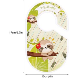 8 Pcs Baby Closet Dividers, Double Side Baby Closet Size Dividers Special Closet Organizer Hangers Dividers from New-born to 24 Months, for Baby Boy & Girl Clothes Sorting, Nursery Decors (17*10cm, multicolor)