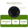 PLASTICPRO 100 PCS Black Plastic Bowls Light Weight 12 oz