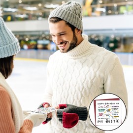 Best Friend Birthday Card, Funny Bestie Greeting Card With Envelope | Happy Birthday Cards For Friend Sister, The Best Friendship Gifts For Sisters, Niece, Mum