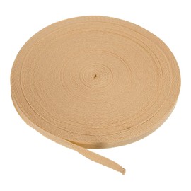 PATIKIL Cotton Webbing Tape, 10 mm x 45 m, Bias Tape, Cotton Seam Tape, Twill Tape, Hemming Tape, Fabric Tape, Woven Tape for Sewing for DIY Crafts, Knitting Packaging, Khaki