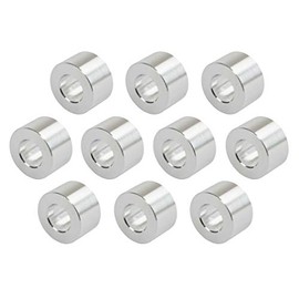 POSH FAITH 301008 Motorcycle Supplies, Aluminum Universal Color Set, Inner Diameter: 0.3 inches (8 mm), Outer Diameter: 0.6 inches (16.5 mm), Thickness: 0.4 inches (10 mm), Pack of 10