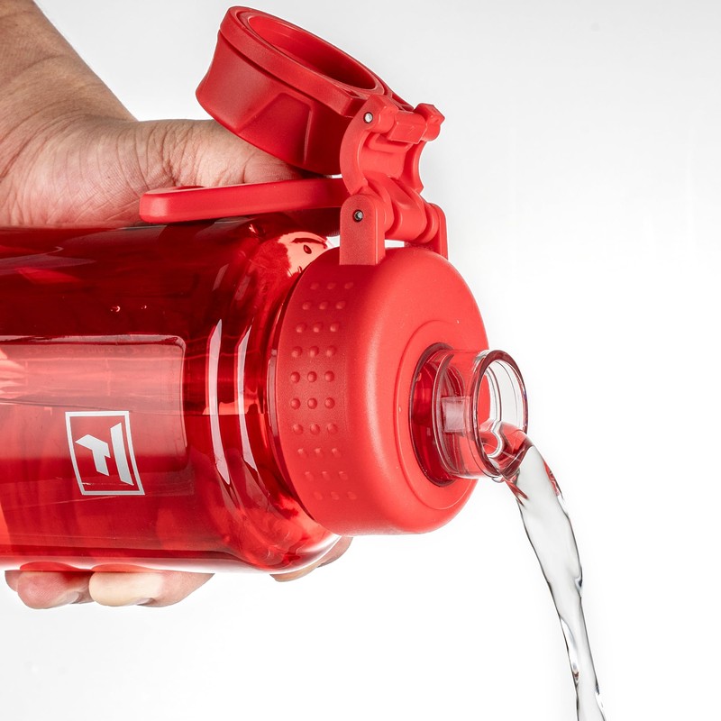 Fanhaw 32 oz Clear BPA-Free Tritan Water Bottle with Fast-Flow