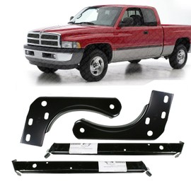 US AUTO PARTS PLUS New Front Inner & Outer Bumper Mounting Bracket Steel Right & Left Side Direct Replacement For Dodge Ram 1500 1997-2001/2500 3500 1997-2002 CH1067111 CH1067108 CH1066111 CH1066108