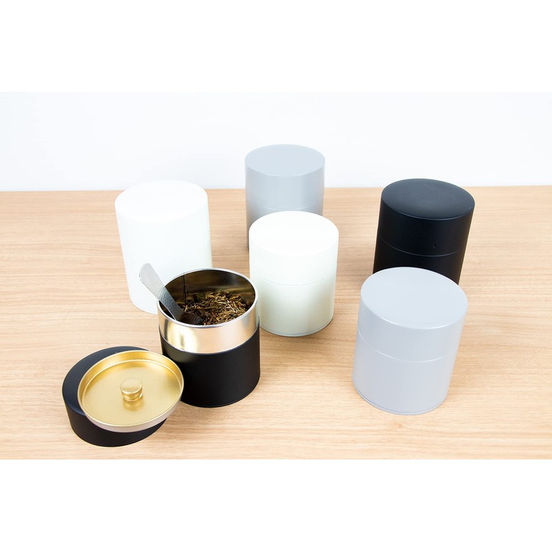 Day-to-day tool tea caddy painted cans flat 200g matte black