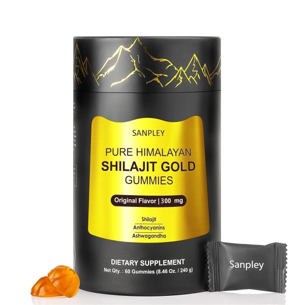 Sanpley Shilajit Gummies Gold Himalayan Shilajit | Pure Himalayan Shilajit