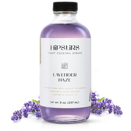 HipStirs Lavender Haze Syrup | Real Ingredients Make Our Luxurious Lavender Syrup for Drinks a Great Floral Mixer for Any Beverage | Small Batch, Non-GMO, Vegan Drink Mixer | 8 Oz, Pack of 1