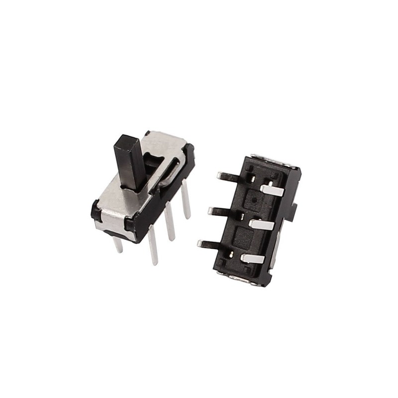 sourcingmap 5 Pcs 2 Position Straight 6P DPDT Mini Slide