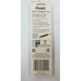 Pentel Super Hi-Polymer Lead Refill 0.5mm Fine, HB, 30 Pieces of Lead