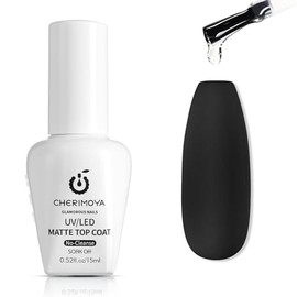CHERIMOYA Matte Top Coat 15ml,No Wipe Gel Top Coat Para Uñas Gel UV LED