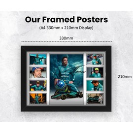 Fernando Alonso F1 Racing Signed Poster Print – Limited Edition Autograph Fan Gift – Collectible Formula 1 Memorabilia Merchandise (Unframed A4 (30x21cm))