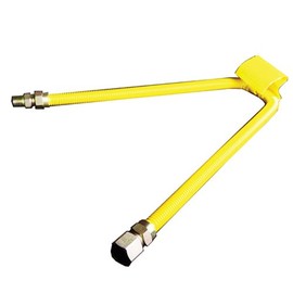 Avalon SS Flex Gas Line 1/2' x 24' Yellow With 1/2'MIP x 1/2'FIP Ends