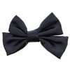Holiday Hair Bow Shiny Foil 4.75 inch Black