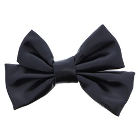 Holiday Hair Bow Shiny Foil 4.75 inch Black