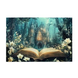 Vextrovia Books and Fairy Tale Castles, 1000 Piece Puzzle for Adults, 1000 Pieces of Vibrant and Fanciful Jigsaw Puzzle, 1000 Piece Jigsaw Puzzle for Adults Challenging Charm Puzzle for Game Night