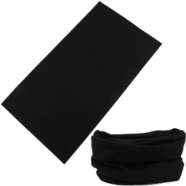 Unbranded Seamless Tube Solid Black Neck Warmer Face Mask Ski Bandana Motorcycle Biker