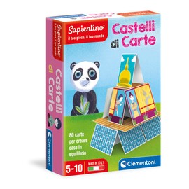 Clementoni Sapientino 16241, Card Locks, Educational Game 6 Years with Illustrated Cards, Playing Cards for Children to Create Castles in Balance, Made in Italy