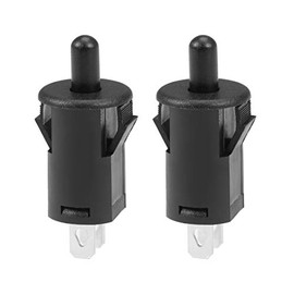 sourcing map Refrigerator Door Light Switch 10mm Momentary Fridge Switch Normally Open PB35 AC 250V 3A Black 2pcs