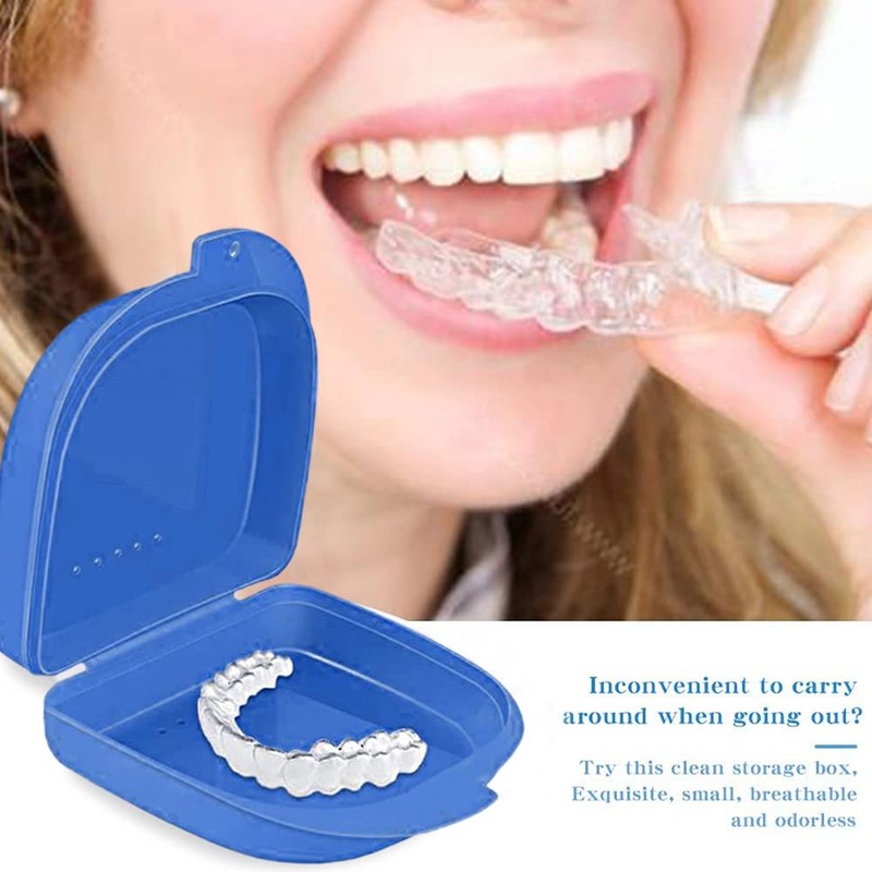 Dental Box Pack of 2 Braces Boxes Prosthesis Storage Container