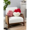 SARO LIFESTYLE Heart Shaped Felt Throw Pillow