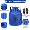 Figarge Gym Bag Black Large Capacity Drawstring Sports Bag Beach