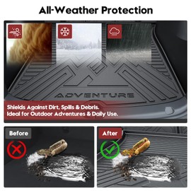 T TGBROS Cargo Mat for Subaru Forester 2025 2026 All Weather Cargo Trunk Mat Cargo Liner Back Seat Cover Protector TPE Black Non-Slip Backrest Mats Trunk Mat (Not for Hybrid & Wilderness)