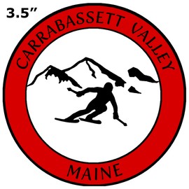 Athena Brands Carrabassett Valley Maine Extreme Skier - Car Truck Window Bumper Sticker Decal - Red