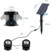 T-SUN 1/2/3/5 PCS LED Solar Pond Light RGB Changing Submersible