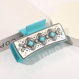 BVGA Western Hair Claw Clips for Women Turquoise Cowgirl HOWDY Hair Claws Western Hair Accessories Country Vintage Cowgirl Outfits Party Favors Gifts (Pattern A)