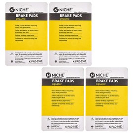 NICHE Brake Pad Set for Honda CRF250L CRF250LA CRF250RL CRF250RLA 06451-KZZ-901 Front Organic 4 Pack