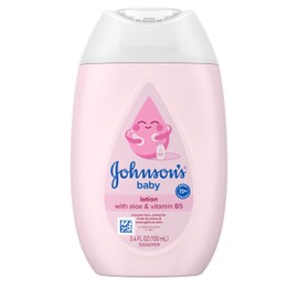 Johnson's Baby Lotion with Coconut Oil, Aloe Vera & Vitamin B5, 72 HR Hydration, Skin Moisturizer, Hypoallergenic, Safe for Newborn, Protects From Dryness & Strengthens Skin, 3.4 fl. oz